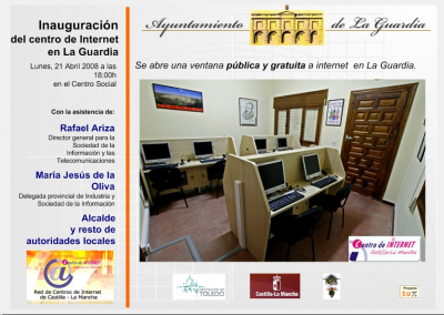 Inaguaración del centro de acceso a Internet en La Guardia
Palabras clave: Inaguaración del centro de acceso a Internet en La Guardia