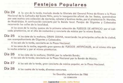 Programa de fiestas 1966
Palabras clave: Programa de fiestas 1966