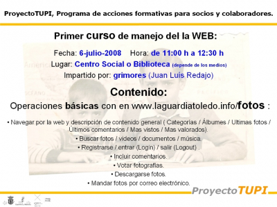 Primera sesión del Programa de acciones formativas para socios y colaboradores.
Palabras clave: Primera sesión del Programa de acciones formativas para socios y colaboradores.