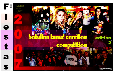 Propuesta de cartel anunciador del la competición de carritos tuneados para botellón de las próximas fiestas que organiza Club Tropical House en colaboración con el Ayuntamiento.
Enviado por pyschodeli@ se lo dedica a +zerapic ( positiveTherapy) dice que este año no sabe si va a poder estar pero que el año pasado se lo paso genial. Manda besos a zena y a dingdong. 

Añade al final del mensaje que nos ha hecho mucha gracia:

[b]Just born in La Guardia[/b]



Palabras clave: Cartel anunciador del la competicion de carritos de botellón en las próximas fiestas.