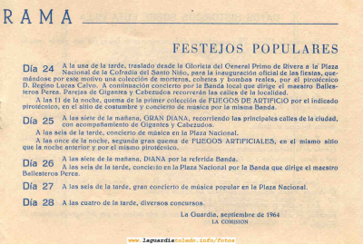 Programa de fiestas de 1964
Palabras clave: Programa de fiestas de 1964