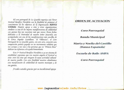 Festival Benéfico Navideño en favor de Manos Unidas 2003
