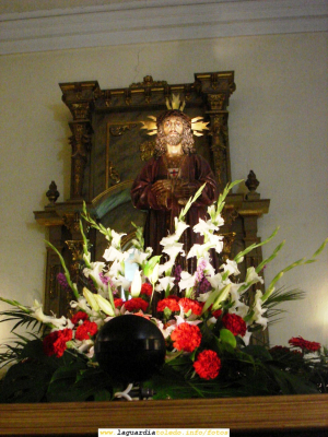 20 de Marzo de 2008. Jueves Santo. Jesús de Medinaceli en la Iglesia Parroquial después de la procesión
