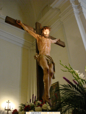 21 de Marzo de 2008. Viernes Santo. El Cristo Crucificado en la Iglesia después de la procesión
