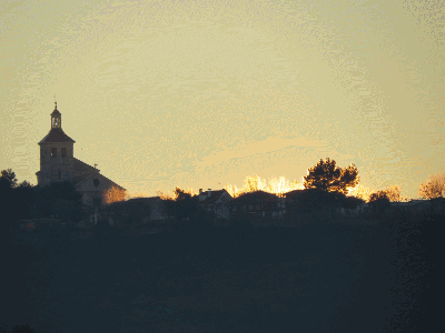 Gif animado formado por 44 fotos de la salida del sol desde el Valle del Cedrón
