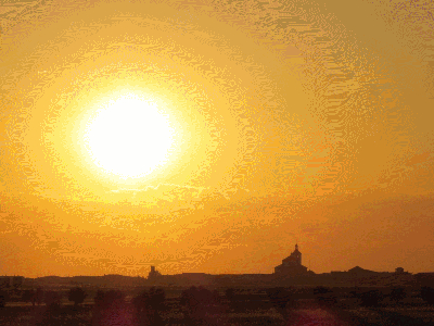 Puesta de sol por la carretera de Lillo (a 3 Kms de La Guardia)

