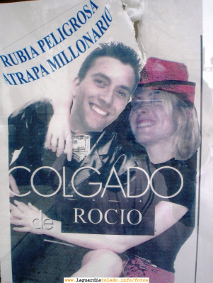 22 de Octubre de 2006. Cartel anunciador de boda
Esta vez el cartel ha sido una réplica de una conocida  película titulada "Colgado de Sara" protagonizada por Matthew Perry y Elisabeth Hurtley, como podéis ver aquí.
[url=http://www.publispain.com/posters_de_cine/Colgado_De_Sara.htm][color=navy][i][b]Cartel de la película "Colgado de Sara"[/b][/i][/color][/url]
