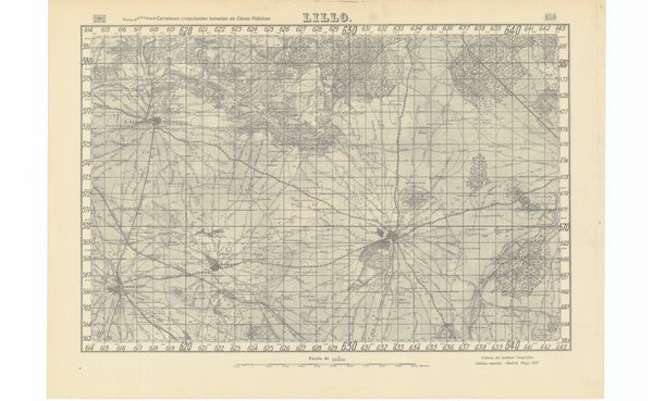 Mapa cartográfico de La Guardia de 1937 gentileza del Instituto Geográfico Nacional (I.G.N.)

