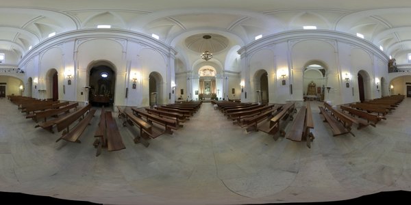 Vista total de la Iglesia Parroquial desde las segundas capillas
