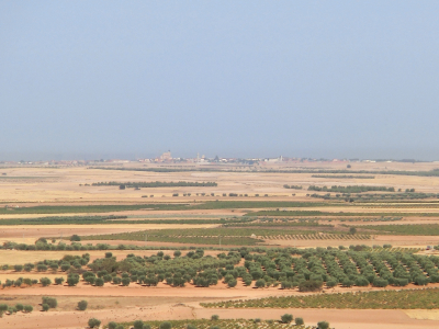 La Guardia desde el cerro de San Antón de Lillo (a 16 Kms de distancia). 16-9-2012
