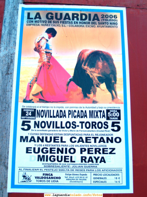 24 de Septiembre de 2006. Corrida de toros en la plaza ambulante
Cartel anunciador del evento
