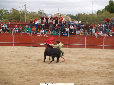24 de Septiembre de 2006. Toros en la plaza ambulante
Dando un pase de pecho.
