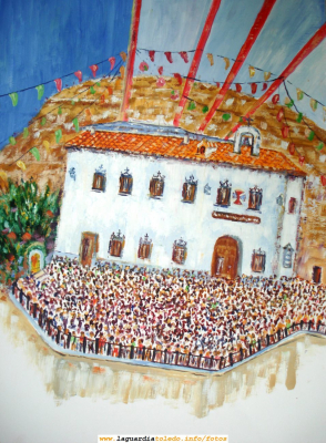 Cuadro del pintor local José Gómez que representa la nueva Plataforma del Santo Niño abarrotada de gente
Este cuadro se usará como cartel anunciador de la GRAN VERBENA POPULAR que el dia 12 de Agosto de 2006 se celebrará en el CENTRO HOMIGUAR a las 22:00 a beneficio de las OBRAS DEL SANTO NIÑO (PLATAFORMA)

Venta anticipada de entradas en:
Pilar Martinez (CALLE MAYOR)
Pilar Huete (PLAZA MAYOR)
Angelines Mejía (CALLE DE LA MADERA)
