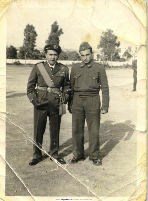 Fausto Peláez en el Servicio Militar
