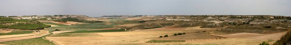 Panorámica del valle del Cedrón desde los cerros de Escorchón en el formato de visualización interactivo con controles
