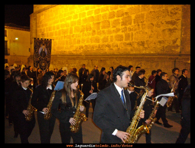 Procesión Jueves Santo 2010
La banda a su paso por la calle Mayor
