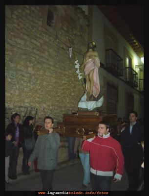 Procesión del reencuetro Semana Santa 2009
Imagen de Cristo resucitado. La procesión del reencuentro sale el Domingo de Resurrección tras la vigilia pascual.
