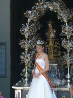 La Reina 2007 en la Ofrenda
