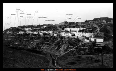 Las cuevas de palacio y sus inquilinos
El proyecto Tupi además de recuperar fotos del pasado y engrandecer nuestro archivo, también se dedica a recuperar de alguna manera el espiriu de la situación de cada imagen.
En esta foto hemos hecho un estudio minucioso por la localidad presentándosela a los que tienen aquel pasado en su mente, nuestros mayores, como no y orgullosos de colaborar, nos dictaron uno a uno los propietarios, en aquella época, de cada cueva, con sus corrales, sus rinconeras, los caminos, el color de las cortinas..

Palabras clave: Las cuevas de palacio y sus inquilinos