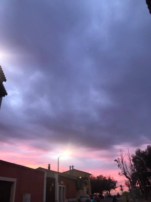 Puesta de sol en el puente de la Constitución
