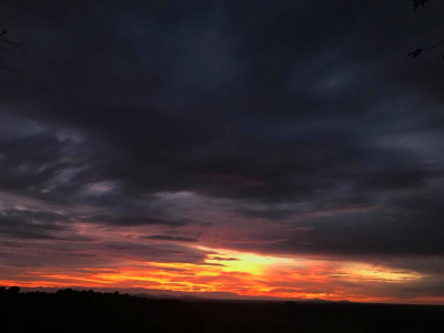 Puesta de sol en el puente de la Constitución
