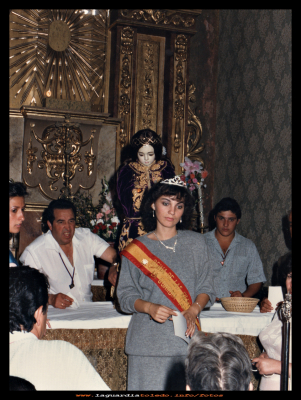 27-9-1986
Isabel Araque, reina de las fiestas del año 1986.
Palabras clave: Isabel Araque reina año 1986