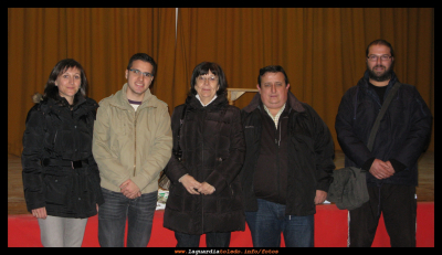 Asociación Cultural Proyecto Tupi
Renovación de cargos para 2011. De izquierda a derecha:
Inés de la Cruz: Tesorera
Fernando Navarro: Secretario
Manoli Morales: Vocal
Juán Fernando Novillo: Vicepresidente
Mario Fernández: Presidente
Palabras clave: Junta proyecto tupi