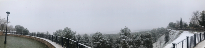 Nieve en el Paseo del Norte. 7-1-2018
