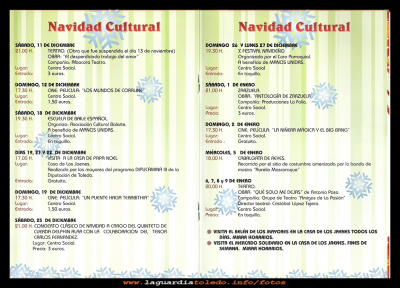 Programa de Navidad II
Programa de Navidad, La Guardia 2010-2011.
Palabras clave: Programa de Navidad   2010-2011