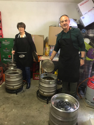 Los cocineros
Manoli y Juan Cristóbal cocineros de las judías del Tupi 2019
