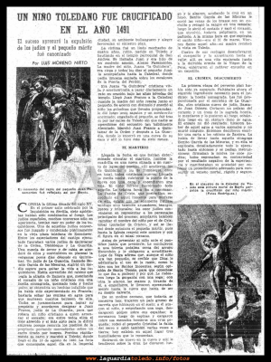 Artículo del diario ABC, del 19 de Abril de 1960, sobre el martirio de El Santo Niño
Palabras clave: articulo periodico ABC santo niño