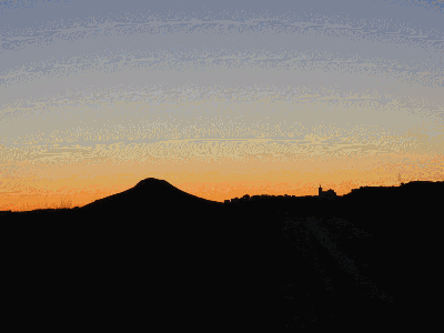 Antes del amanecer a 5 kms de La Guardia desde Camino Casar
