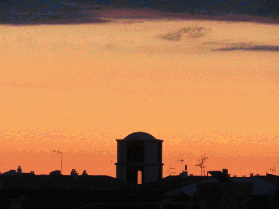 Amanecer desde las Vertederas el día de San Isidro de 2016
