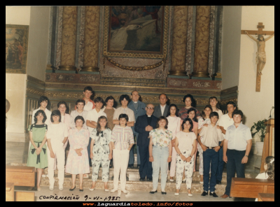  confirmaciones
Confirmaciones, 9 de Junio del 1985
EL CURSO DE LA VIDA: Comuniones y confirmaciones
Palabras clave: Confirmaciones