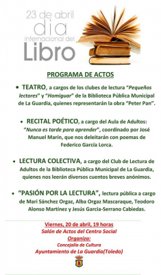 Actos del día del libro 20 de abril
DIA DEL LIBRO 2018

