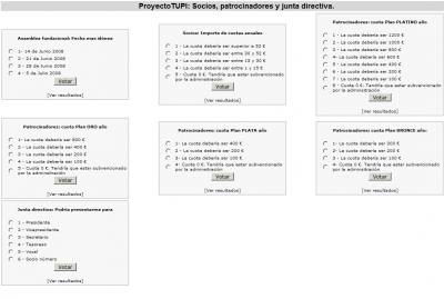 Encuesta que Proyecto Tupi ha insertado en web sobre la asociación cultural. Pincha en el enlace inferior para participar en dicha encuesta
[url=http://laguardiatoledo.info/encuestas/index.php#proyectotupi][color=blue][b][i]Encuesta sobre la asociación cultural Proyecto Tupi[/color][/i][/b][/url] 

