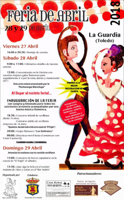 Feria de abril 2018
DEL 27 AL 29 DE ABRIL. RECINTO FERIAL: campo de futbol
Organizado por la A.J. El Trajín
