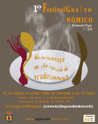 Festival Gastronómico
Si eres socio o colaborador de la A.C. Proyecto Tupi, te esperamos el día 22 de marzo para nuestra comida de convivencia
Palabras clave: festival gastronomico judias