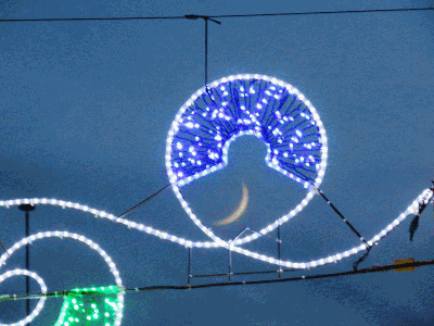 La luna casi nueva y la iluminación de las fiestas de Castilla la Mancha 2017
