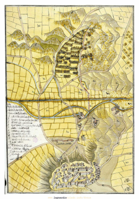 Mapa de La Guardia de siglo XVII, realizado por un cura, describía los planos de la canalización del agua desde La Fuenta larga hasta el pueblo.
Palabras clave: Mapa de La Guardia de siglo XVII, realizado por un cura, describía los planos de la canalización del agua desde La Fuenta larga hasta el pueblo.