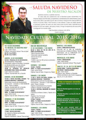 Programa de NAVIDAD 
NAVIDAD CULTURAR 2015-2016
Palabras clave: NAVIDAD