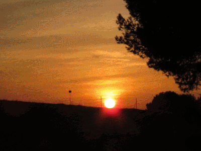 Puesta de sol en Nochebuena desde las Vertederas
