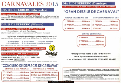 Programa de Carnaval 2015
Palabras clave: carnaval 2015