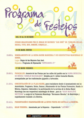 Programa de Fiestas de Castilla la Mancha 2011.
Palabras clave: catilla la mancha