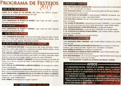 Programa de Fiestas de Castilla la Mancha 2013
Palabras clave: castilla la mancha 2013