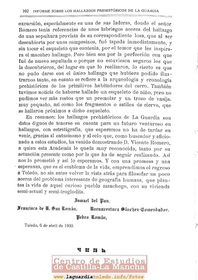 Informe sobre los hallazgos prehistóricos de La Guardia
Palabras clave: informe hallazgos prehistoricos