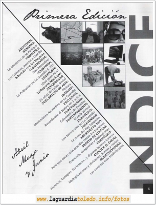  El balcón de La Guardia
 Nº 1 de la revista cultural de información local El Balcón de La Guardia.
Página 5
Palabras clave:  revista cultural