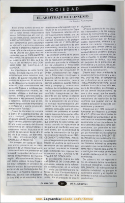Primer número de "El Balcón de La Guardia" aparecido en el otoño del 1995. Página 14
Palabras clave: el balcon de la guardia