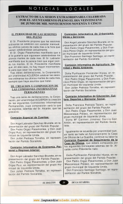 Primer número de "El Balcón de La Guardia" aparecido en el otoño del 1995. Página 19
Palabras clave: el balcon de la guardia 1995