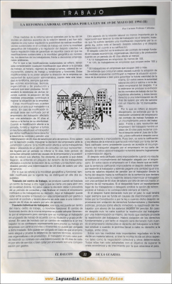 Primer número de "El Balcón de La Guardia" aparecido en el otoño del 1995. Pág.22
Palabras clave: el balcon de la guardia